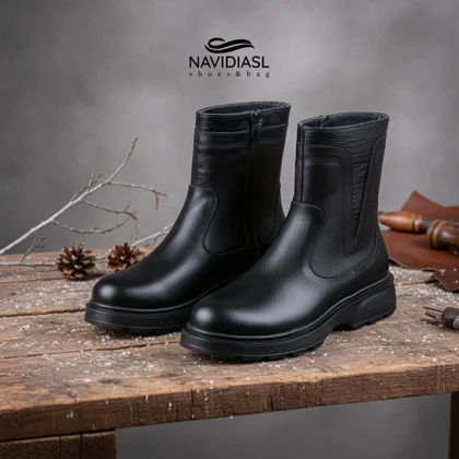 نیم بوت زنانه چرم اسپرت کد 2047002