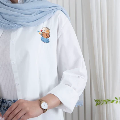 شومیز سفید گلدوزی
