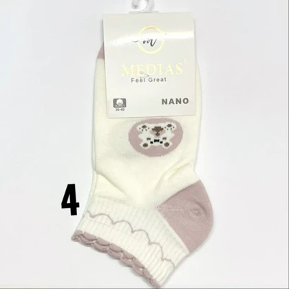 جوراب ساق کوتاه/مچی آلبالو و خرس