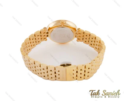 ساعت تیسوت زنانه طلایی نگین‌دار Tissot-3852-L