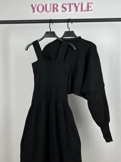 ست پیراهن بافت و رویه 7706