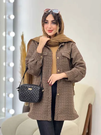 مانتو پائیزه بغل سه دکمه