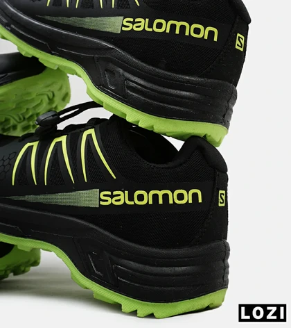 کفش کتانی کوهنوردی مردانه و زنانه مشکی سبز Salomon Speedcross 5 Trail