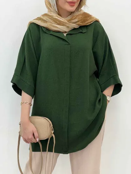 شومیز جلو بسته ارکیده