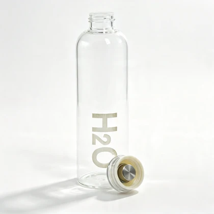 بطری پیرکس 1 لیتر درب پیرکس H2O