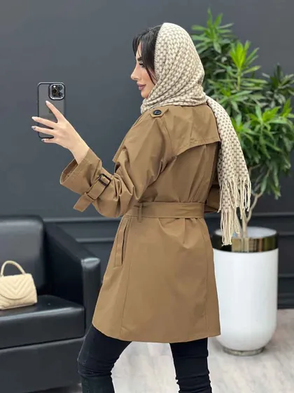 بارانی چهاردکمه سرشانه پاگن