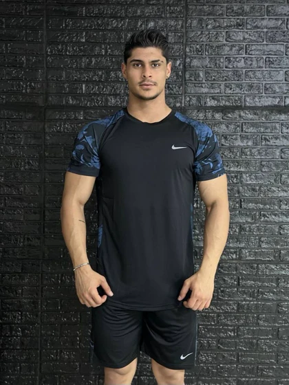 پکیج کد E1130 شامل تیشرت + شلوارک بغل چریکی با 5 رنگ خفن👌❤