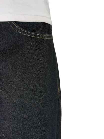 شلوار جین مردانه مام استایل سرمه ای مدل تامی کد 00043