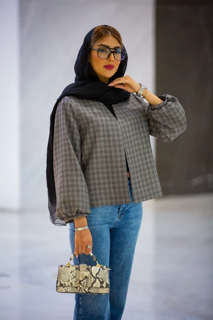کت حصیری استین پف