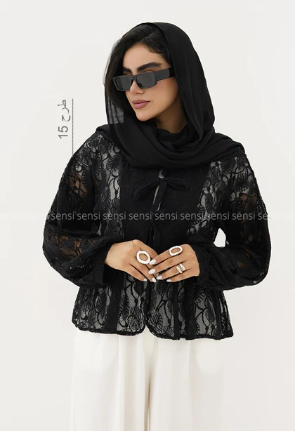 مانتو زنانه عروسکی گیپور کد1006095