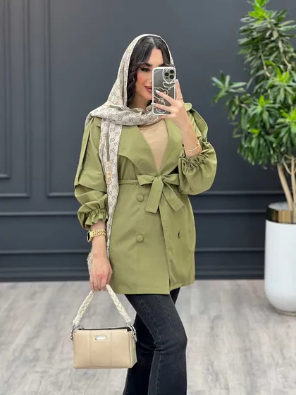 مانتو آستین کش ژیله دار