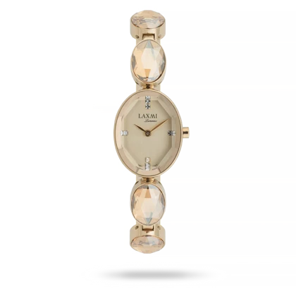 ساعت مچی زنانه لاکسمی بند استیل طلایی کد Laxmi 8235