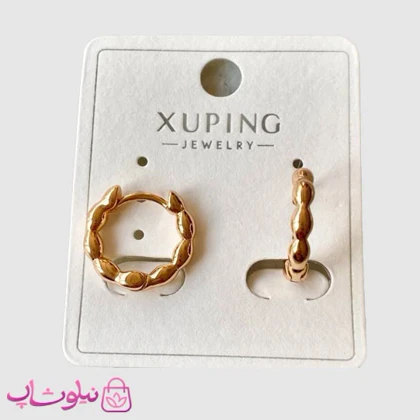 گوشواره زنانه حلقه‌ای ژوپینگ طرحدار کد 996