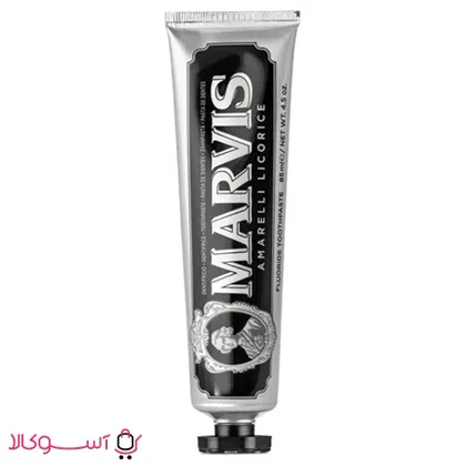 خمیردندان مارویس مدل amarelli licorice (شیرین بیان)