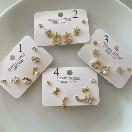 گوشواره های پک سه جفتی fashion