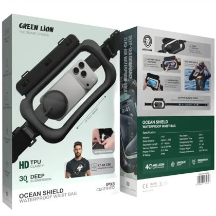 کیف کراس بادی گوشی گرین لاین Green Lion مدل Ocean Shield ضد آب