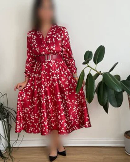 پیراهن مزونی ساتن 1