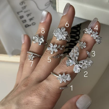 کالکشن انگشتر گل و پروانه