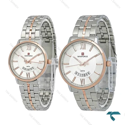 نیوی فورس ست NF9233 دورنگ رزگلد صفحه سفید NaviForce-7765-S