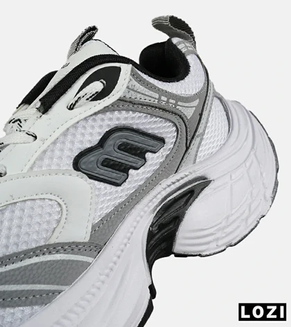 کفش کتانی مردانه سفید طوسی BALENCIAGA مدل 7655