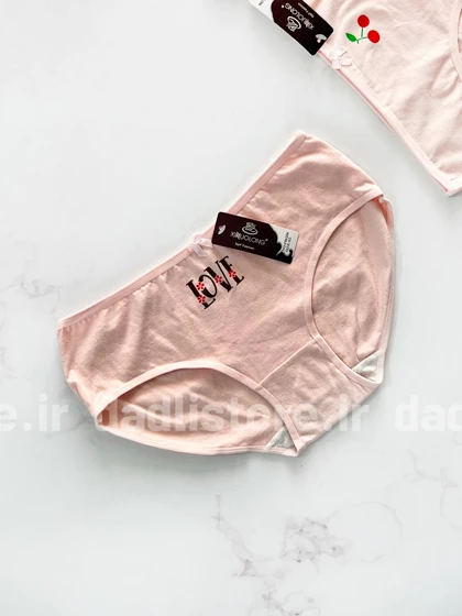 شورت اسلیپ نخ پنبه عروسکی سفید پنککی طرح گیلاس