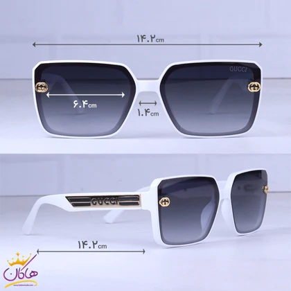 عینک آفتابی گوچی زنانه فریم مربع سفید 5214/2