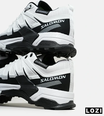 کفش کتانی مردانه و زنانه سفید مشکی Salomon speed cross v03