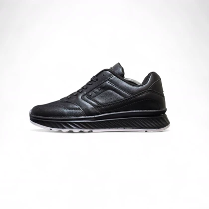 کفش مردانه چرمی مدل اکو بیوم مشکی سفید