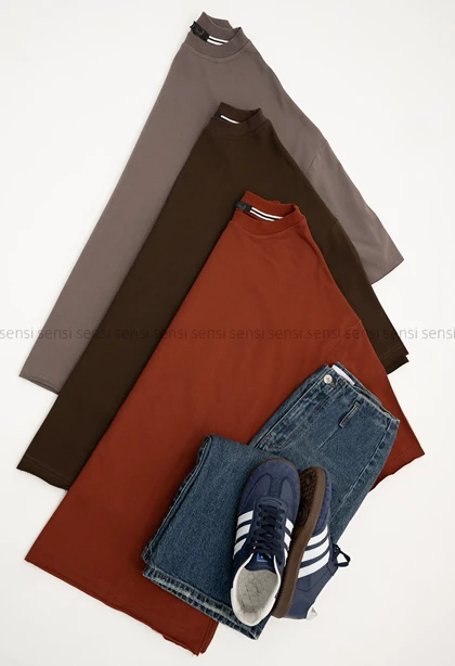 تیشرت لانگ ماکان کثیف دوزی کد1005290