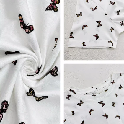 تیشرت زنانه طرح پروانه