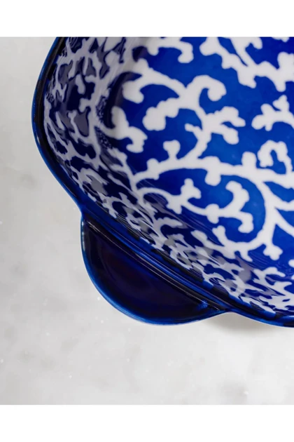 بشقاب سرو Madame Coco مدل Reve Bleu Reneta Bone China - آبی