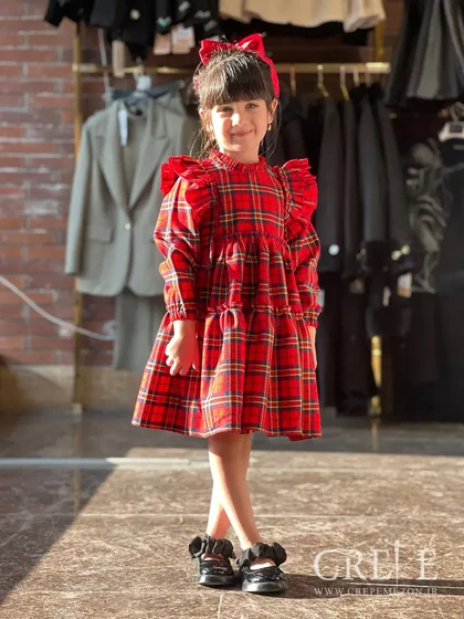 پیراهن کشمیر چین‌دار