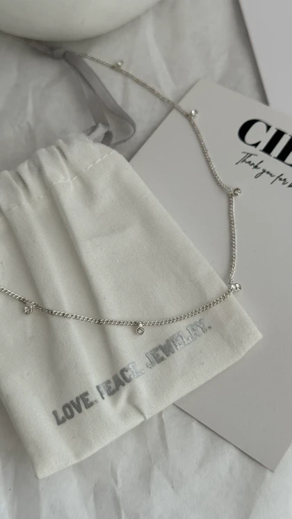 زنجیر ظریف نقره ای