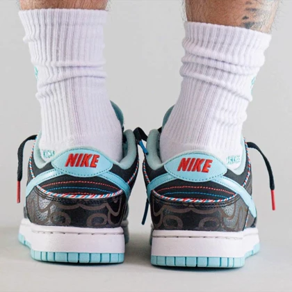 کتانی ویتنامی نایک اس بی دانک لو باربر شاپ Nike SB Dunk Low Barbershop Black