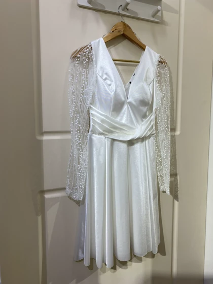 پیراهن میدی تور و ساتن