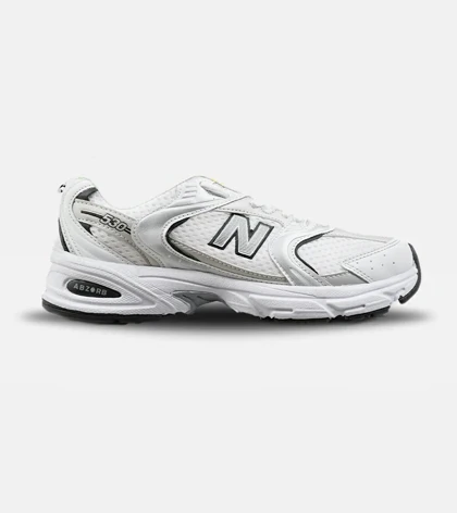 کفش کتانی مردانه و زنانه سفید نقره ای NEW BALANCE 530