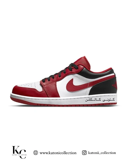 کتانی ویتنامی نایک ایر جردن وان لو ریورس بلک تو nike air jordan 1 low Reverse Black toe