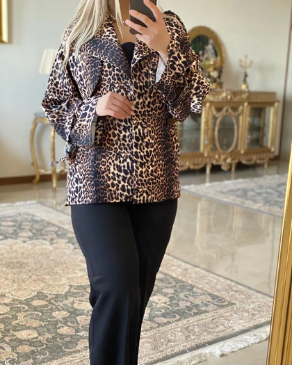 کت پلنگی کمردار