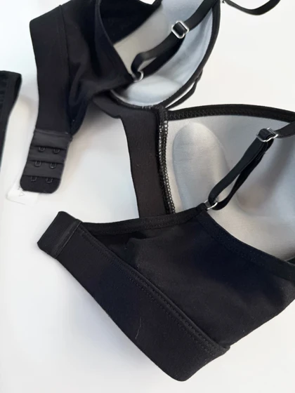 ست شورت و سوتین پوش آپ دار نخ پنبه هارنس دار نوشته کلوین کلاین Calvin klein فیتن Fitan