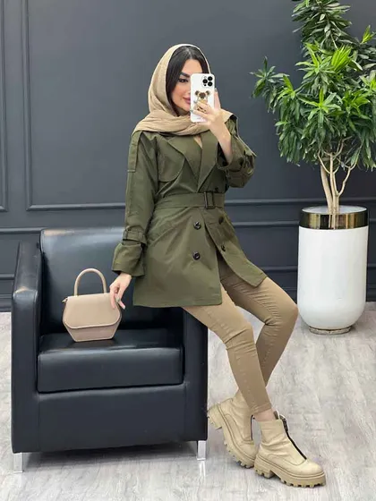 بارانی شش دکمه ژیله گرد