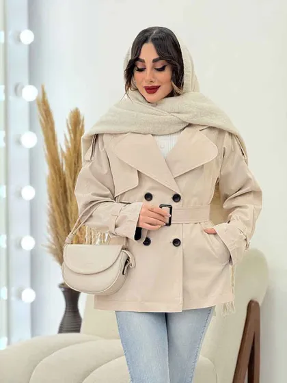 بارانی چهاردکمه صدف