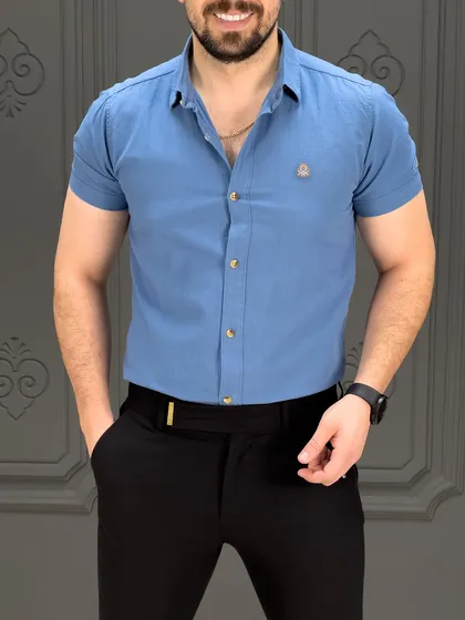 پیراهن کوتاه 040802 آبی