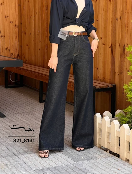 شلوار فلر بگ جین آبی