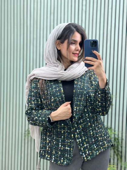 کت مزونی شانل آستردار