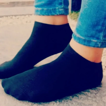جوراب مشکی ساده اسپرت فری سایز بسته بندی سلفونی 12