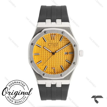 ساعت کرست مردانه 6314-3 صفحه زرد Crest-10978-G