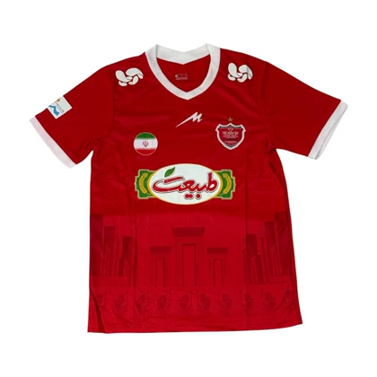 بلوز شورت فوتبالی بزرگسال طرح پرسپولیس کد 2022555