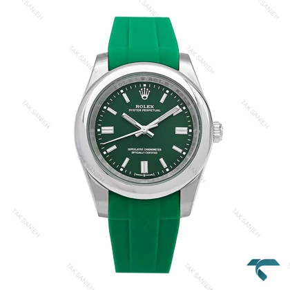 ساعت مردانه رولکس اویستر پرپچوال بند رابر سبز Rolex-6601-G