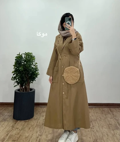 مانتو بلند لینن لیرا(ایراد دار)