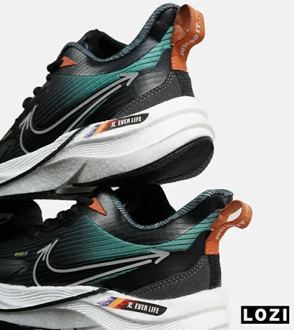 کفش کتانی مردانه و زنانه مشکی سبز نایک NIKE PEGASUS target مدل 7029
